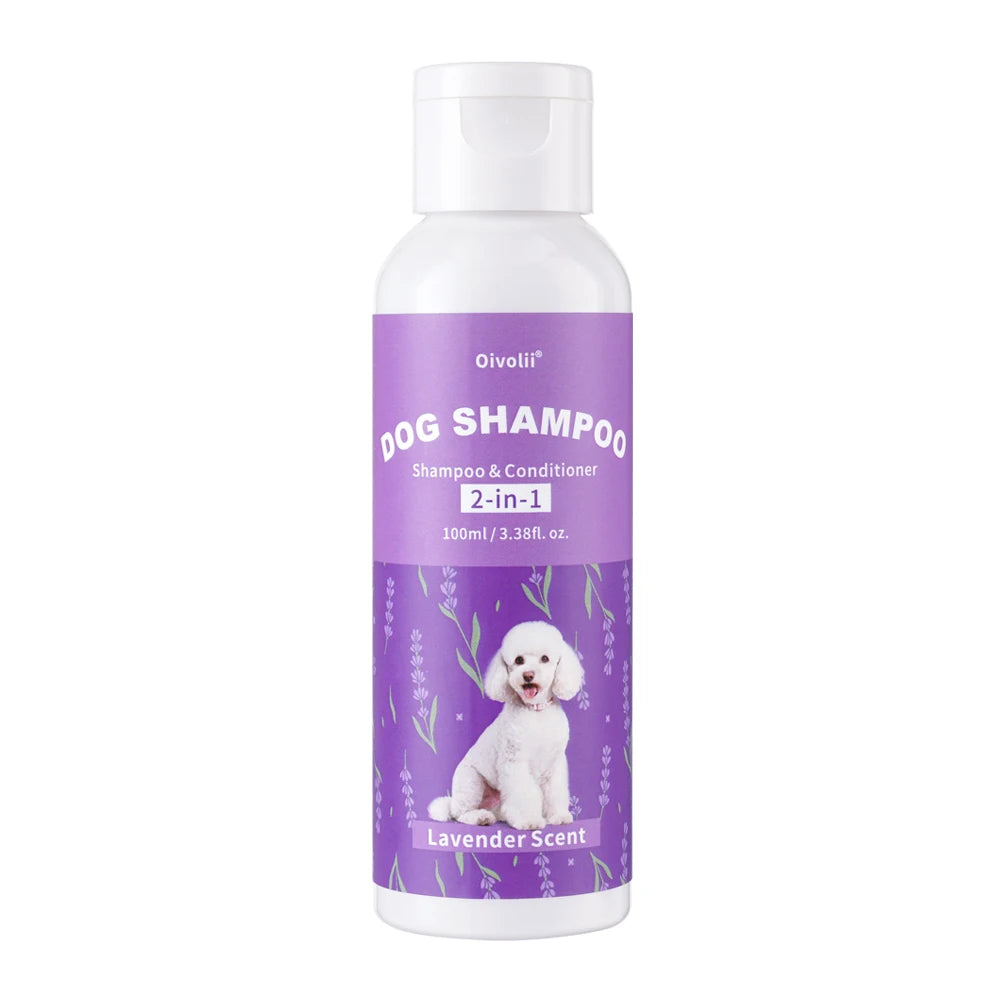 Champú y acondicionador para mascotas 2 en 1, fragancia de lavanda, capa suave refrescante para todos los mascotas