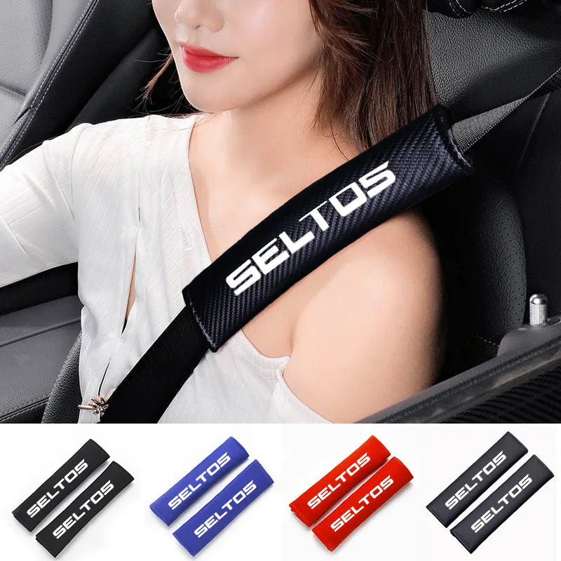 Funda para cinturón de seguridad de coche, funda ajustable para cinturón de seguridad, fundas para correa de hombro, almohadilla protectora de hombro para coche, accesorios para KIA seltos