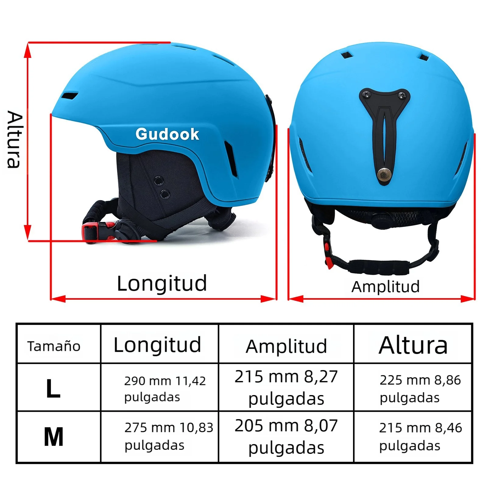 Casco de esquí - Casco de snowboard para adultos y jóvenes - Casco de nieve con carcasa de PC y espuma EPS, casco deportivo para nieve Casco de snowboard