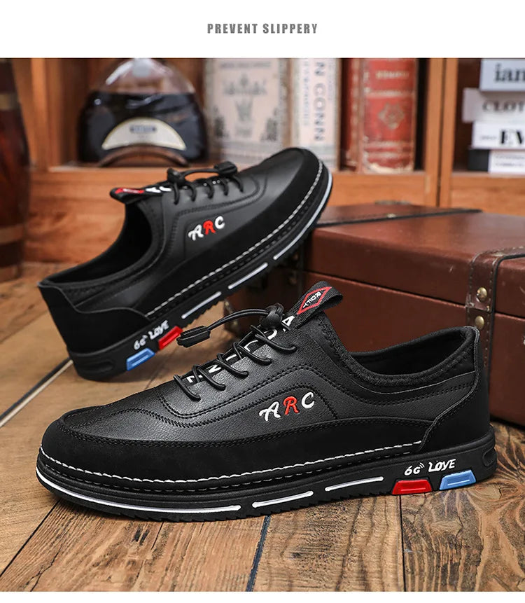 Zapatos informales para hombre, moda de otoño 2025, cómodos zapatos de negocios antideslizantes para hombre, calzado ligero de talla grande 39-44, zapatillas nuevas para hombre