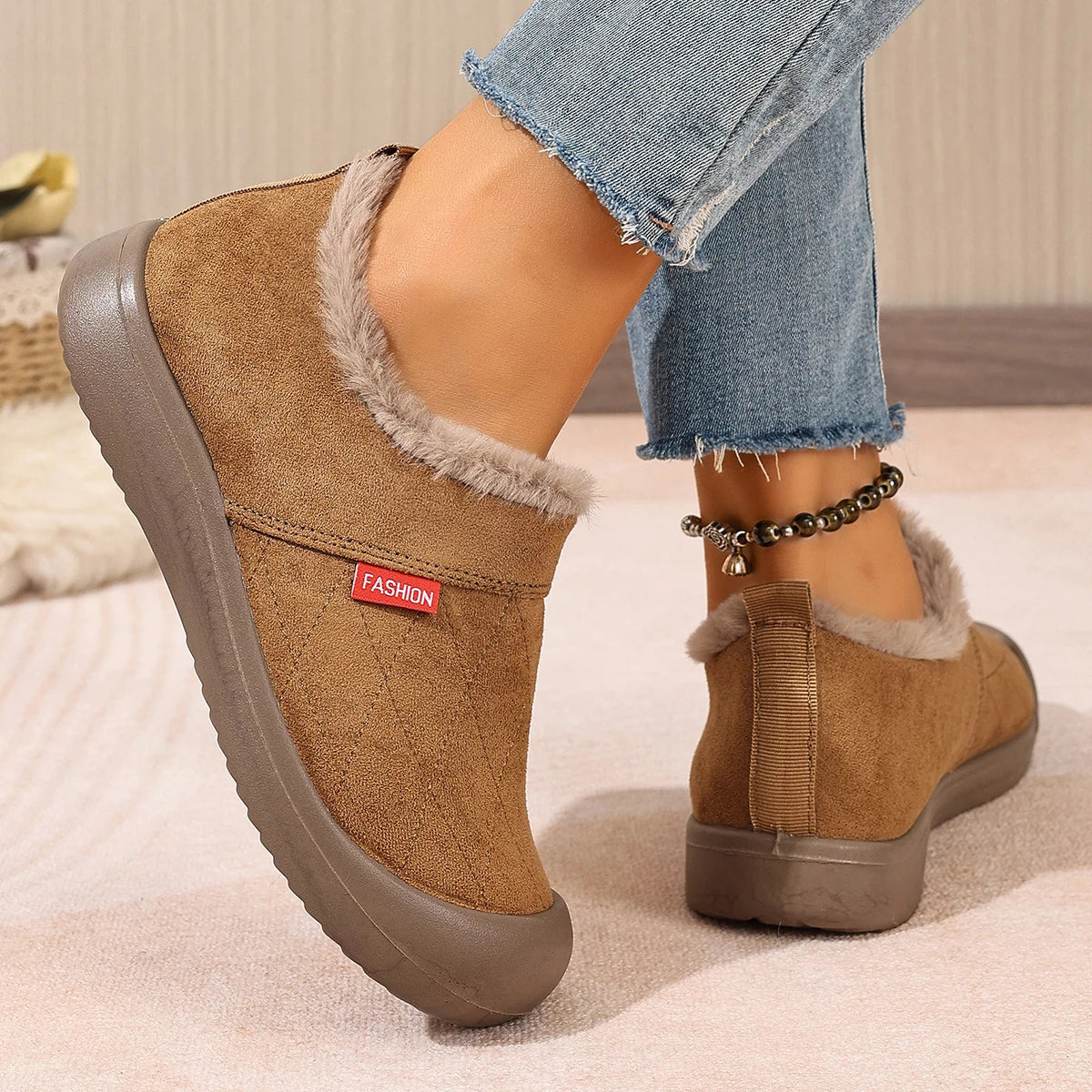 2025 invierno nuevos zapatos casuales de algodón para mujer zapatos casuales versátiles antideslizantes y duraderos zapatos de algodón cálidos y libres