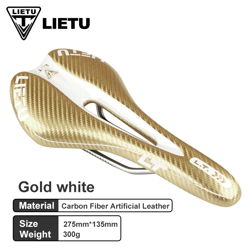 LIETU-sillín de bicicleta de montaña, asiento antideslizante de silicona, cojín de Gel de sílice, alfombrilla de asiento delantero de cuero