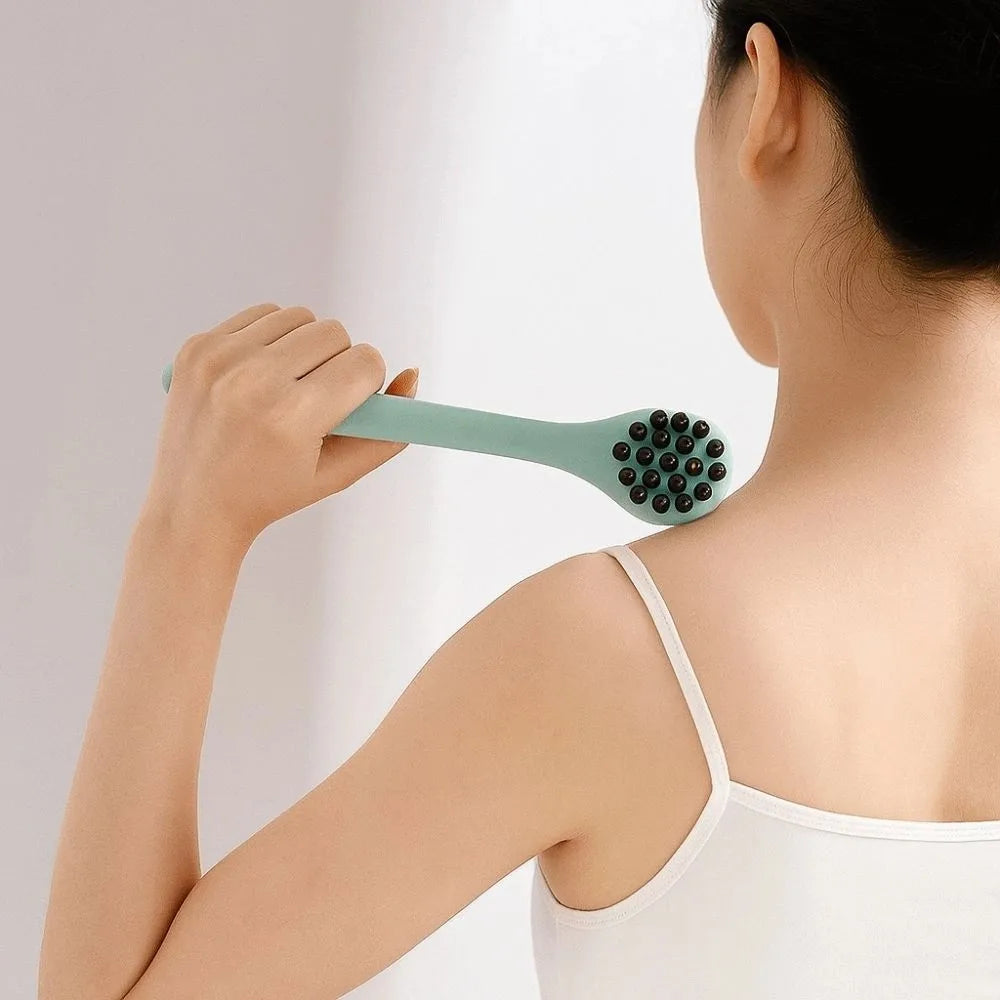 Palo de masaje meridiano multifuncional, martillo de masaje de diseño portátil de 48cm de longitud, tocando puntos de acupuntura, artemisa hecha a mano