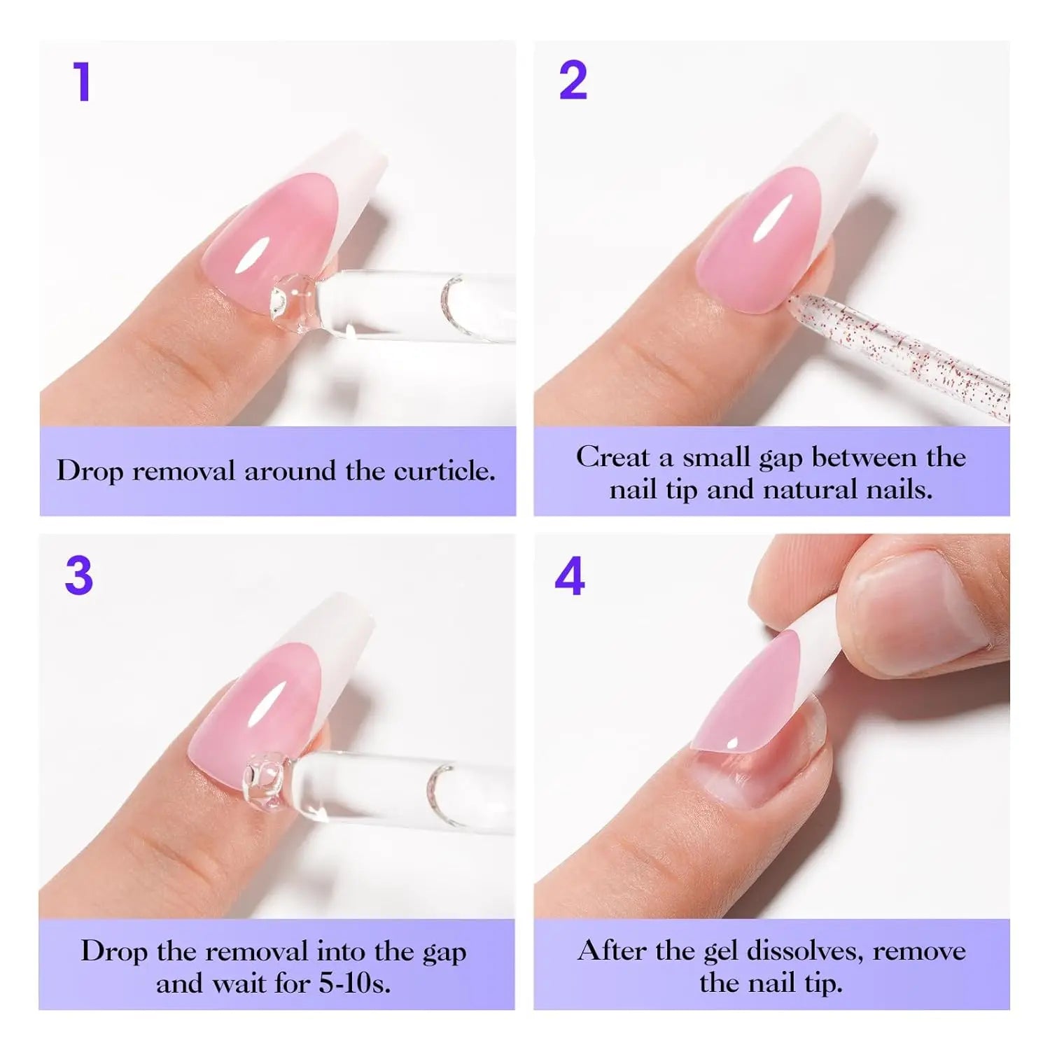 GELLEN Removedor de Pegamento para Uñas de 40 ml, Fórmula Suave para Uñas Postizas, Removedor de Gel UV, Removedor de Puntas Postizas, Sin Acetona, Inodoro, Suministros para el Cuidado de las Uñas