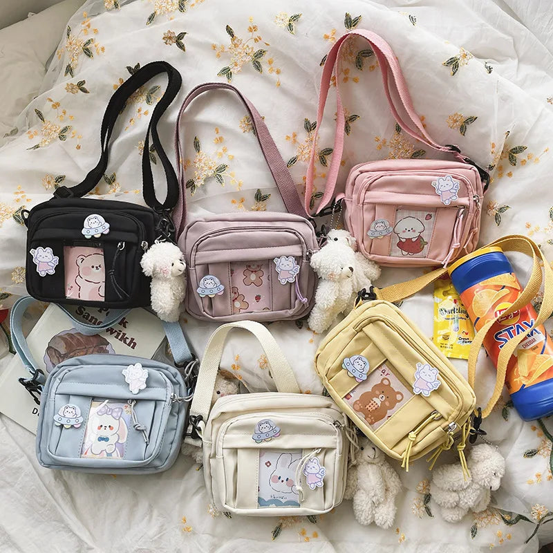 Nuevo Bolso Kawaii para niñas, novedad de 2024, Bolso transparente JK, Bolso cruzado pequeño para mujeres, bolsos y Bolsos de hombro, Bolso Itabag