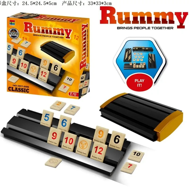 Juego de mesa Digital Mahjong Rummy, tablero de estrategia a juego con números para multijugador, entretenimiento para fiestas sociales, juego nocturno para amigos