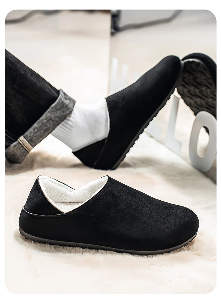 2025 zuecos de moda, zapatillas para hombre, zapatillas planas informales para exteriores, cómodas zapatillas de gamuza de suela gruesa, zapatos de playa antideslizantes para mujer