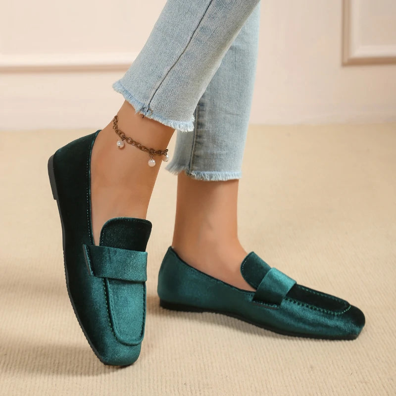 Zapatos planos informales para Mujer, mocasines cómodos a la moda De otoño, zapatillas De plataforma antideslizantes De talla grande, Zapatos De Mujer