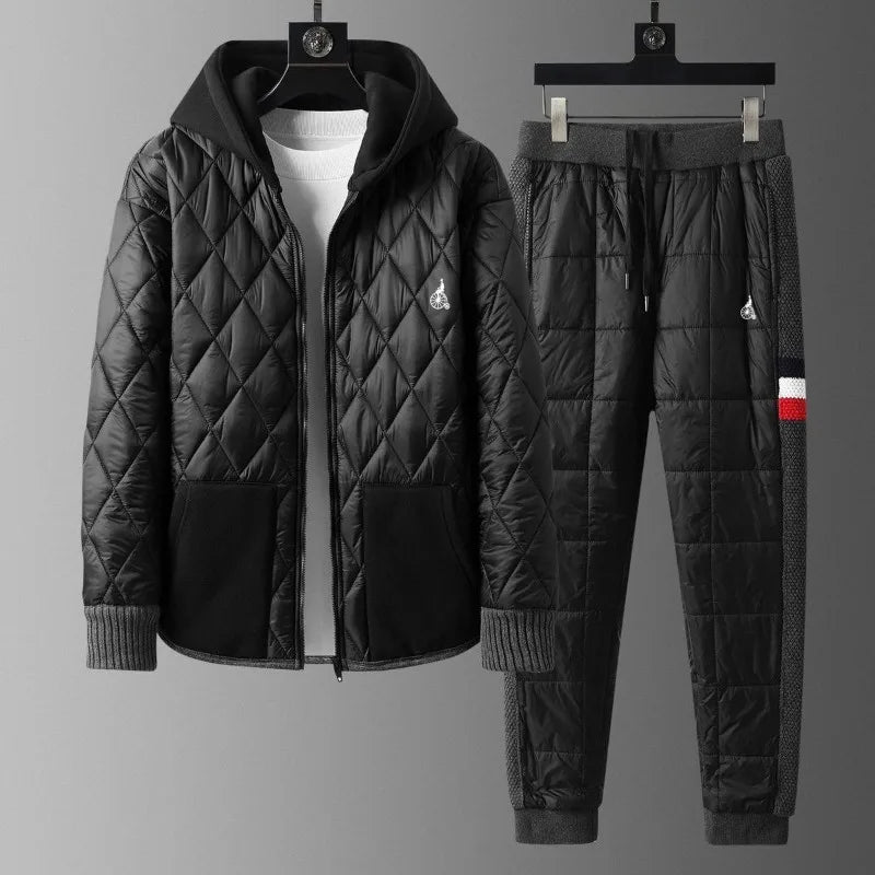 Nuevo conjunto de Golf de otoño e invierno para hombre, conjunto de chaqueta acolchada de algodón de temporada 2025, conjunto informal para hombre, ropa de Golf para hombre