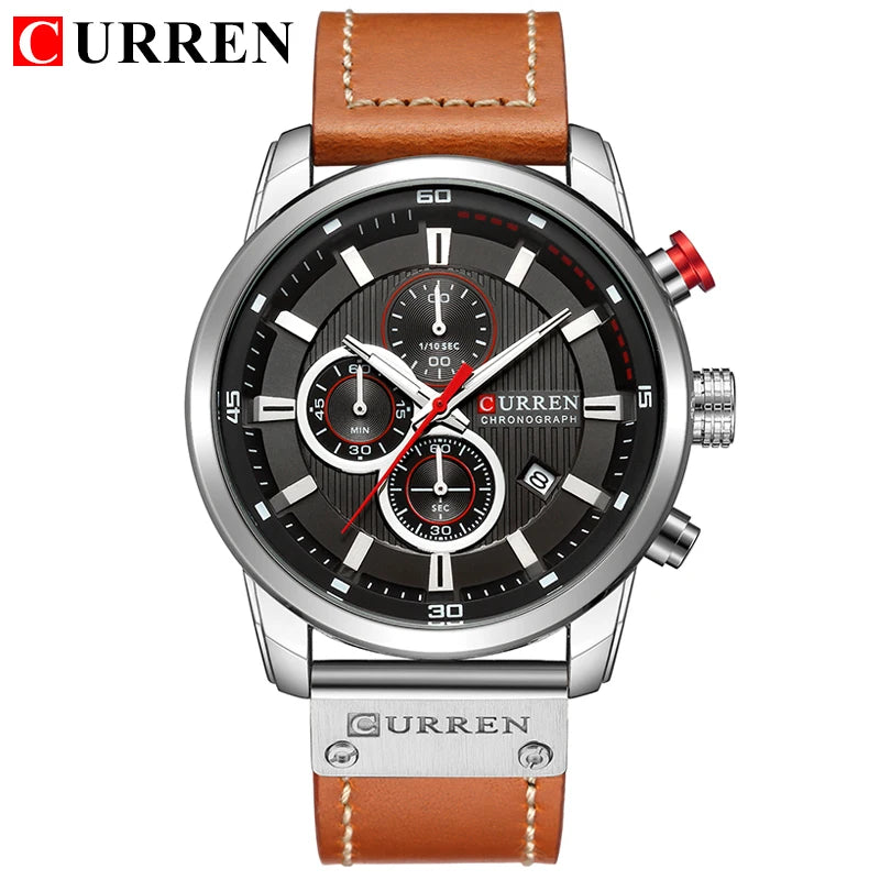 Relojes CURREN de cuarzo con fecha a la moda para hombre, relojes de marca superior de lujo para hombre, cronógrafo deportivo, reloj de pulsera para hombre, reloj Hodinky Masculino