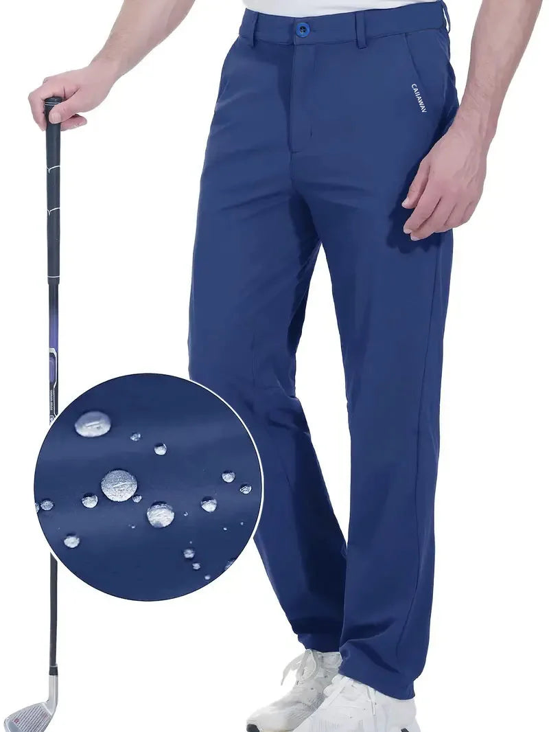 Pantalones deportivos de Golf de verano para hombre, transpirables, de alta elasticidad, para exteriores, corte ajustado y efecto adelgazante