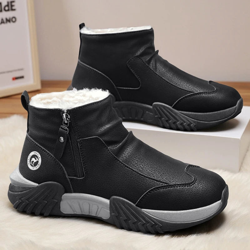 Botas de nieve de invierno, zapatillas para correr, Zapatos informales antideslizantes, impermeables, de caña alta, para viajes, escalada, senderismo, Zapatos para Hombre