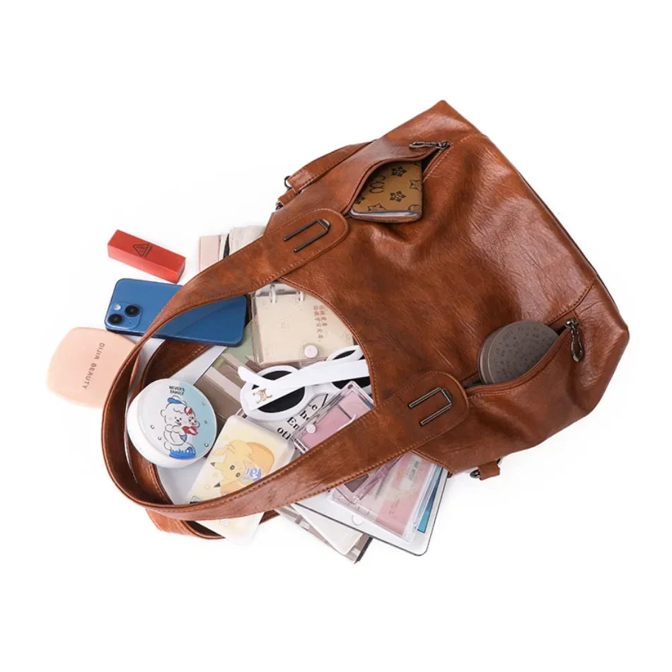 Bolsos de mano de Color sólido a la moda para mujer, bolso de mano de cuero suave, bolsos cruzados grandes informales para mujer, nuevas bolsas de mensajero de hombro