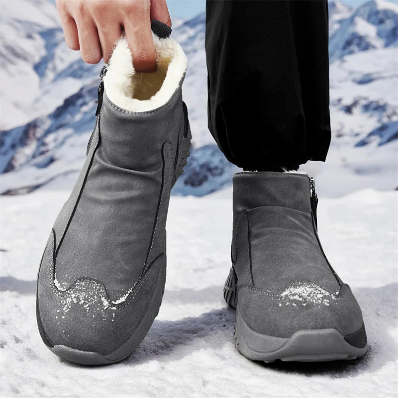 Botas de nieve de invierno, zapatillas para correr, Zapatos informales antideslizantes, impermeables, de caña alta, para viajes, escalada, senderismo, Zapatos para Hombre