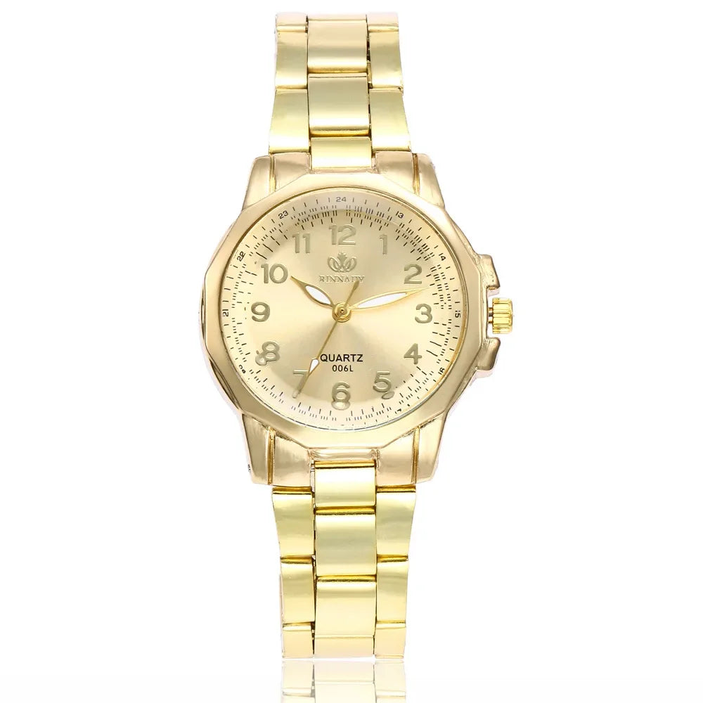 Reloj femenino, relojes de lujo para mujer, correa de malla de Metal de oro rosa, reloj de pulsera de cuarzo analógico de acero inoxidable, minimalista para mujer