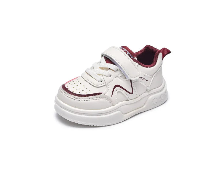 Zapatillas de deporte para estudiantes, suela gruesa y suave, zapatos de baloncesto para niños y niñas, antideslizantes, transpirables, moda 2025, zapatos para correr para niños con gancho y bucle