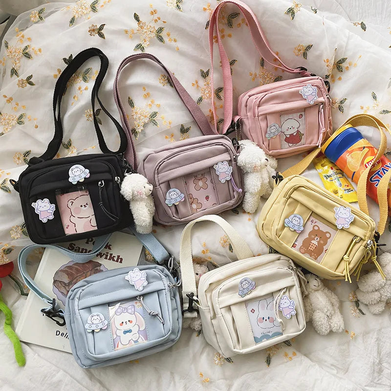 Nuevo Bolso Kawaii para niñas, novedad de 2024, Bolso transparente JK, Bolso cruzado pequeño para mujeres, bolsos y Bolsos de hombro, Bolso Itabag