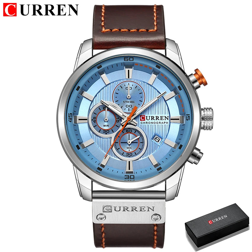 Relojes CURREN de cuarzo con fecha a la moda para hombre, relojes de marca superior de lujo para hombre, cronógrafo deportivo, reloj de pulsera para hombre, reloj Hodinky Masculino