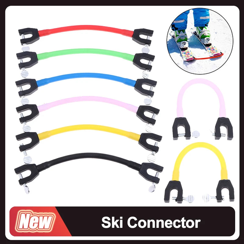 Conector de punta de esquí para principiantes, conector de cuña de esquí para invierno, niños, adultos, ayuda para entrenamiento de esquí, accesorios de snowboard