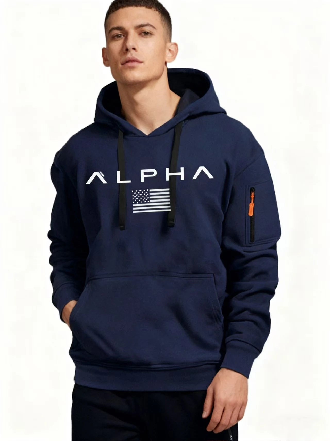 Sudadera con capucha de moda para hombre, sudadera con capucha de lana, adecuada para uso casual diario [tallas europeas/americanas]