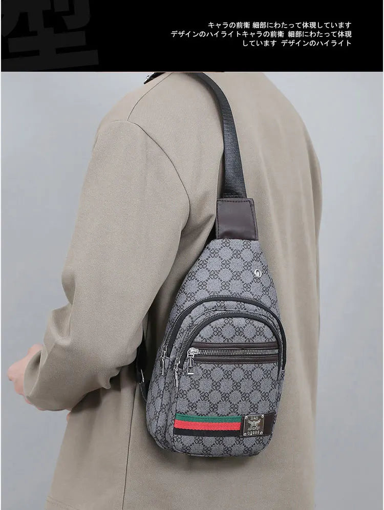 Bolso Mensajero Multifuncional para Hombre, Bolso de Hombro, Bolso Casual Cruzado con Orificio para Auriculares