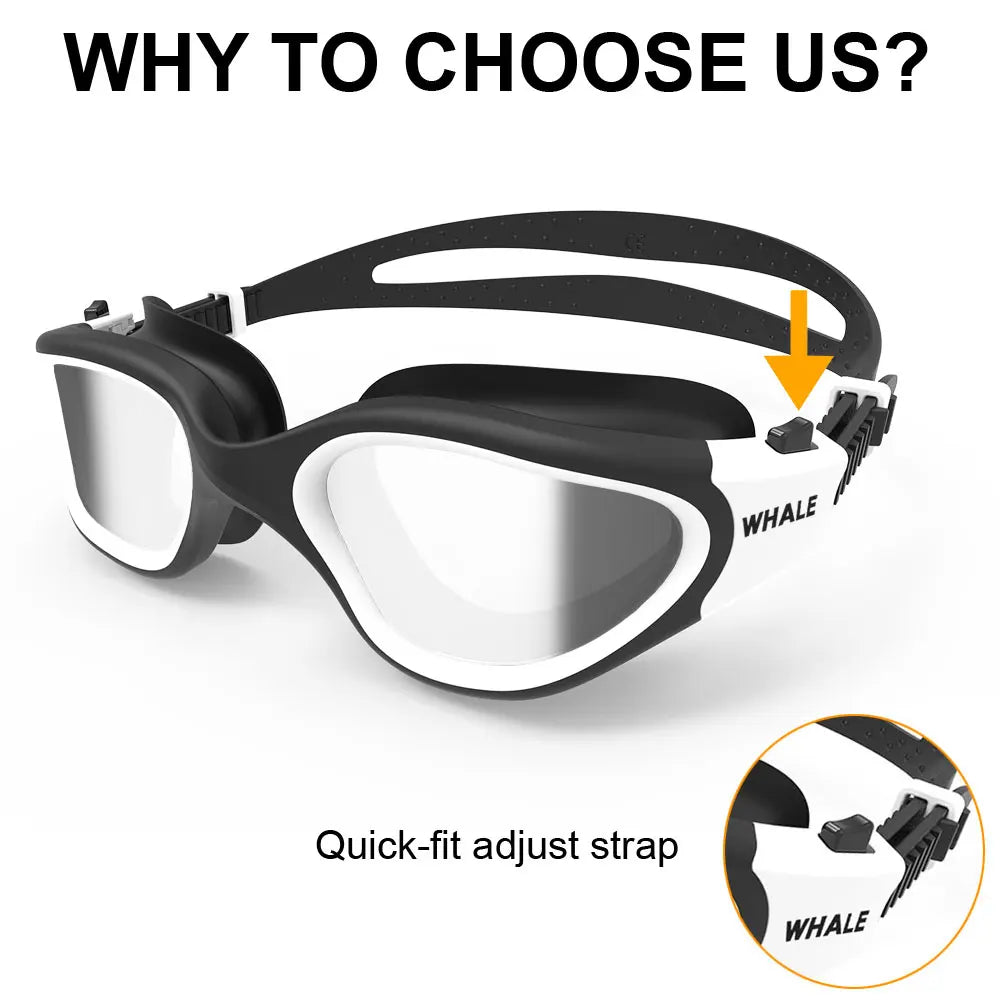 Gafas de natación profesionales antivaho para adultos, lentes de protección UV para hombres y mujeres, gafas de natación de silicona ajustables impermeables en la piscina