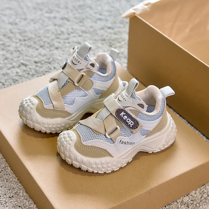 2025 nueva moda niños zapatos casuales dedos del pie antideslizantes niños niñas zapatillas de fondo suave niños tenis zapatos deportivos cómodos