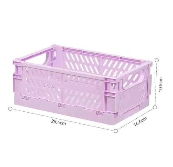 Caja de almacenamiento plegable de plástico, caja plegable, cesta apilable, joyería, juguetes, cajas para caja de almacenamiento, organizador portátil