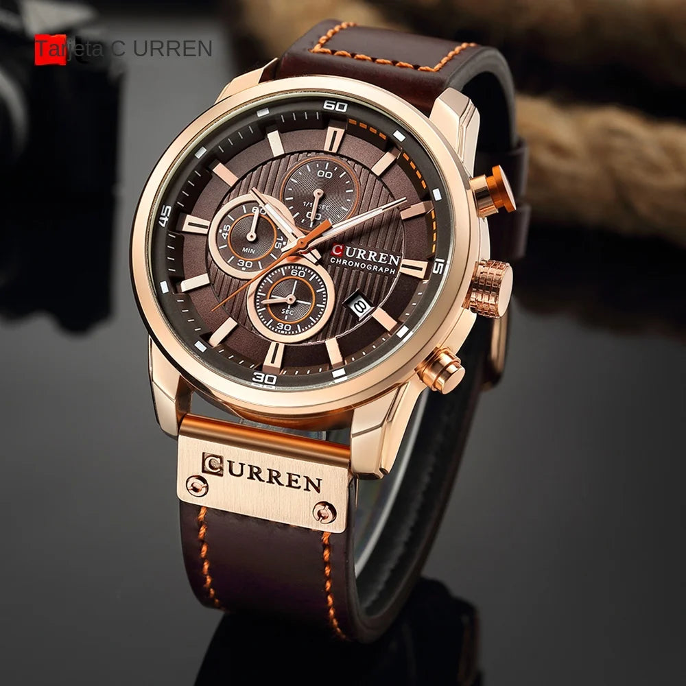 Relojes CURREN de cuarzo con fecha a la moda para hombre, relojes de marca superior de lujo para hombre, cronógrafo deportivo, reloj de pulsera para hombre, reloj Hodinky Masculino