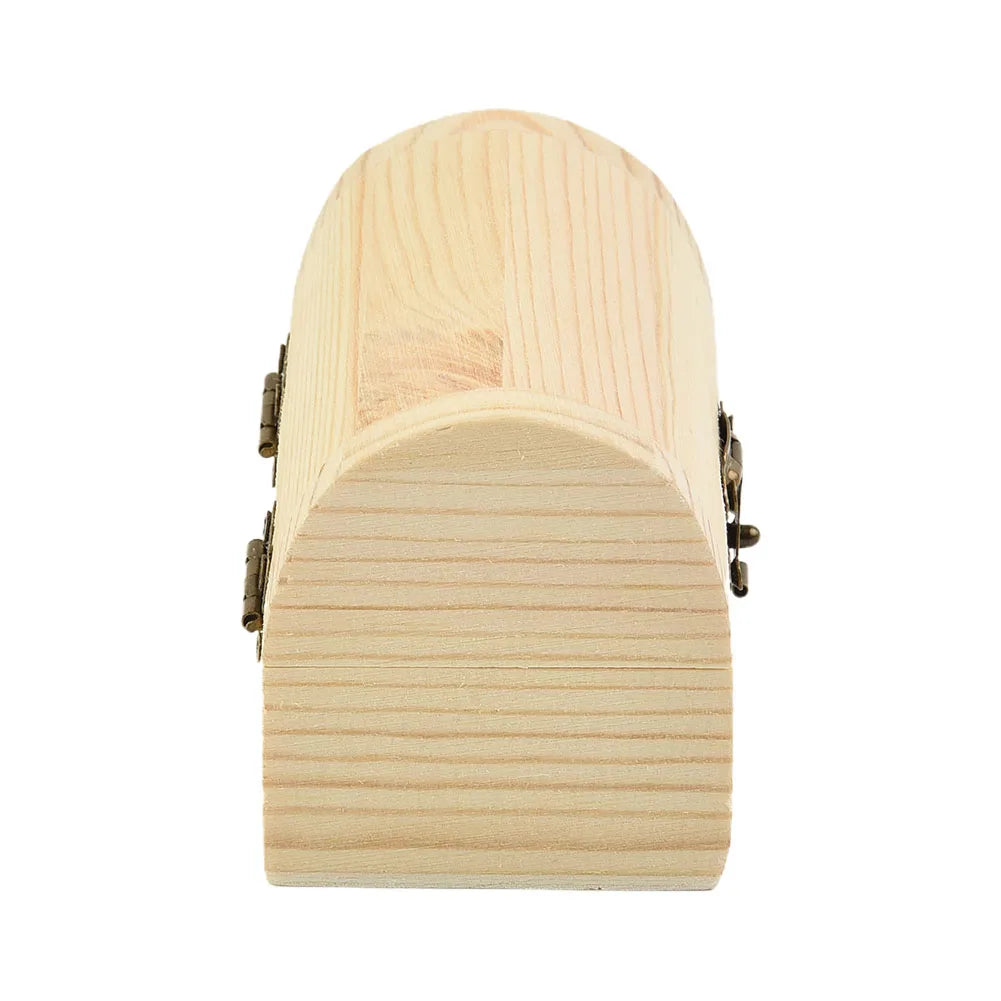 1x cajas de almacenamiento con bisagras arqueadas de madera lisa, caja de regalo artesanal, cajas de almacenamiento de cosméticos multifunción para joyería y artículos diversos para el hogar