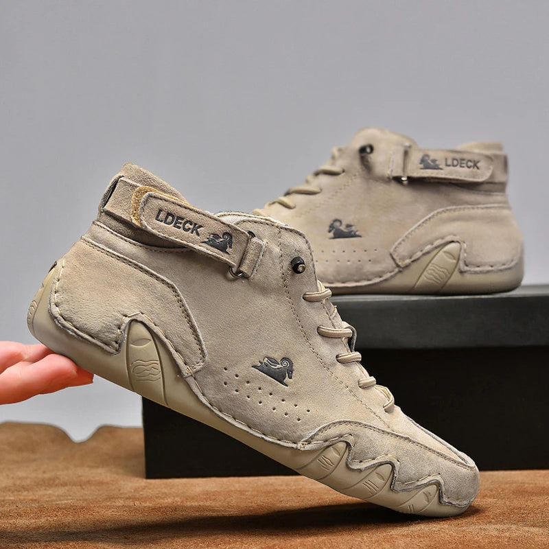 Zapatillas de deporte para hombre, zapatos informales vulcanizados de cuero Pu con cordones, ligeros, a la moda, romanas, tenis, novedad, 2023