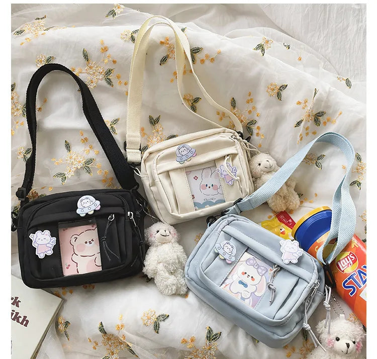 Nuevo Bolso Kawaii para niñas, novedad de 2024, Bolso transparente JK, Bolso cruzado pequeño para mujeres, bolsos y Bolsos de hombro, Bolso Itabag