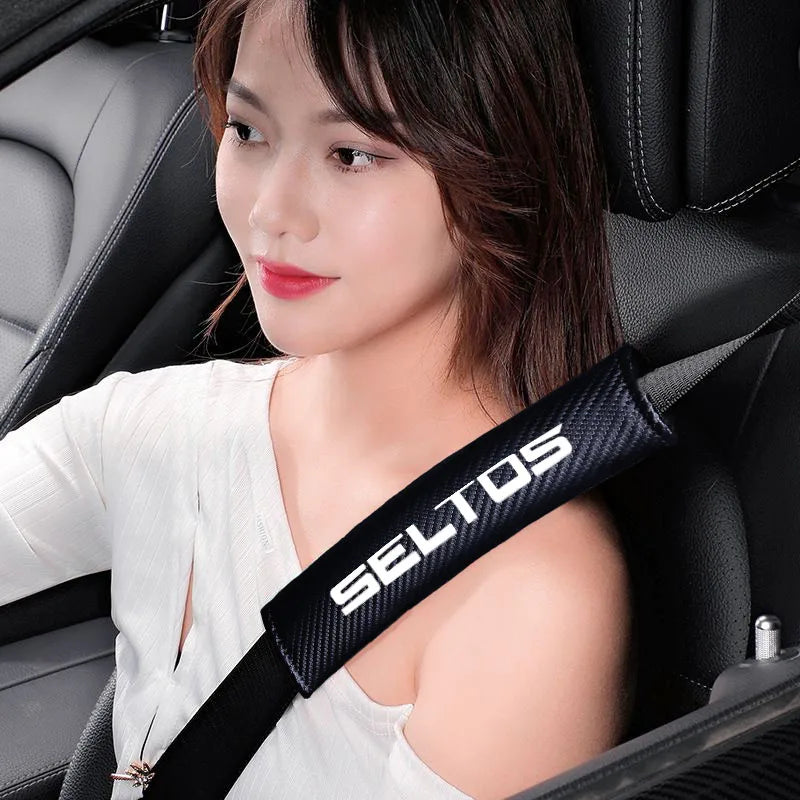 Funda para cinturón de seguridad de coche, funda ajustable para cinturón de seguridad, fundas para correa de hombro, almohadilla protectora de hombro para coche, accesorios para KIA seltos
