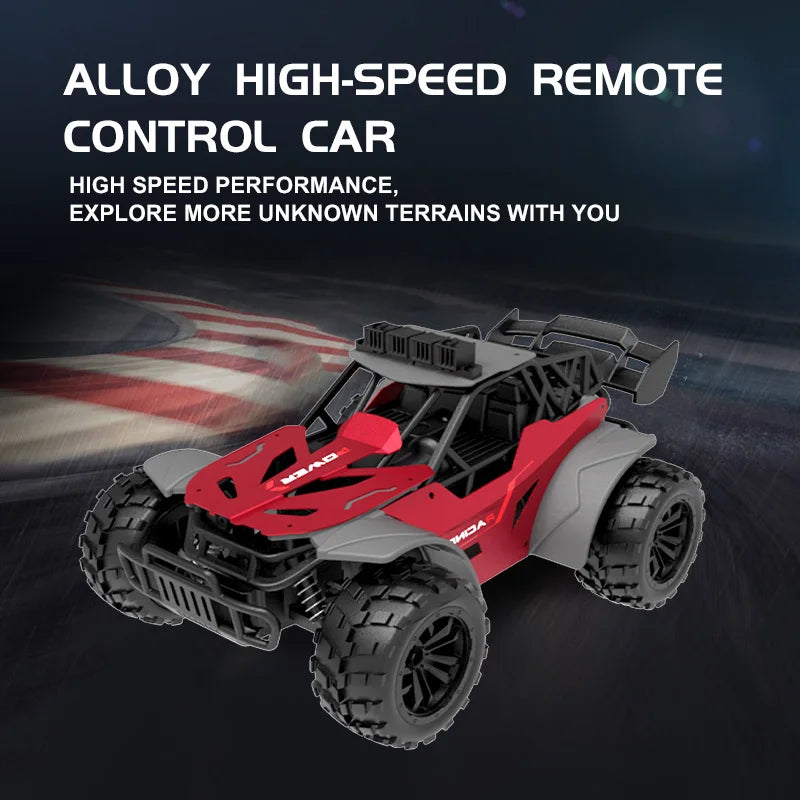 Coches Rc con luz 20 KM/H 2,4G, coche de carreras de alta velocidad con Control remoto, vehículo todoterreno, coche de escalada en un letrero, juguetes para niños
