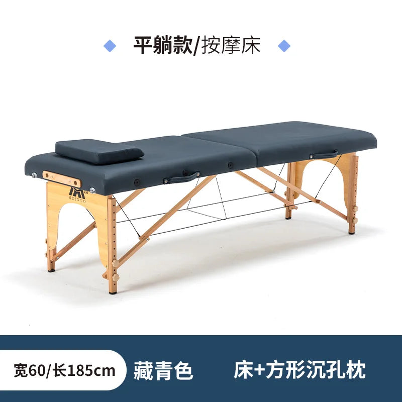 Mesas De Masaje plegables para Spa, tatuaje, pedicura, cuidado De la salud, masaje De madera De haya, comodidad, cojín suave, muebles, Mesa De Masaje MH