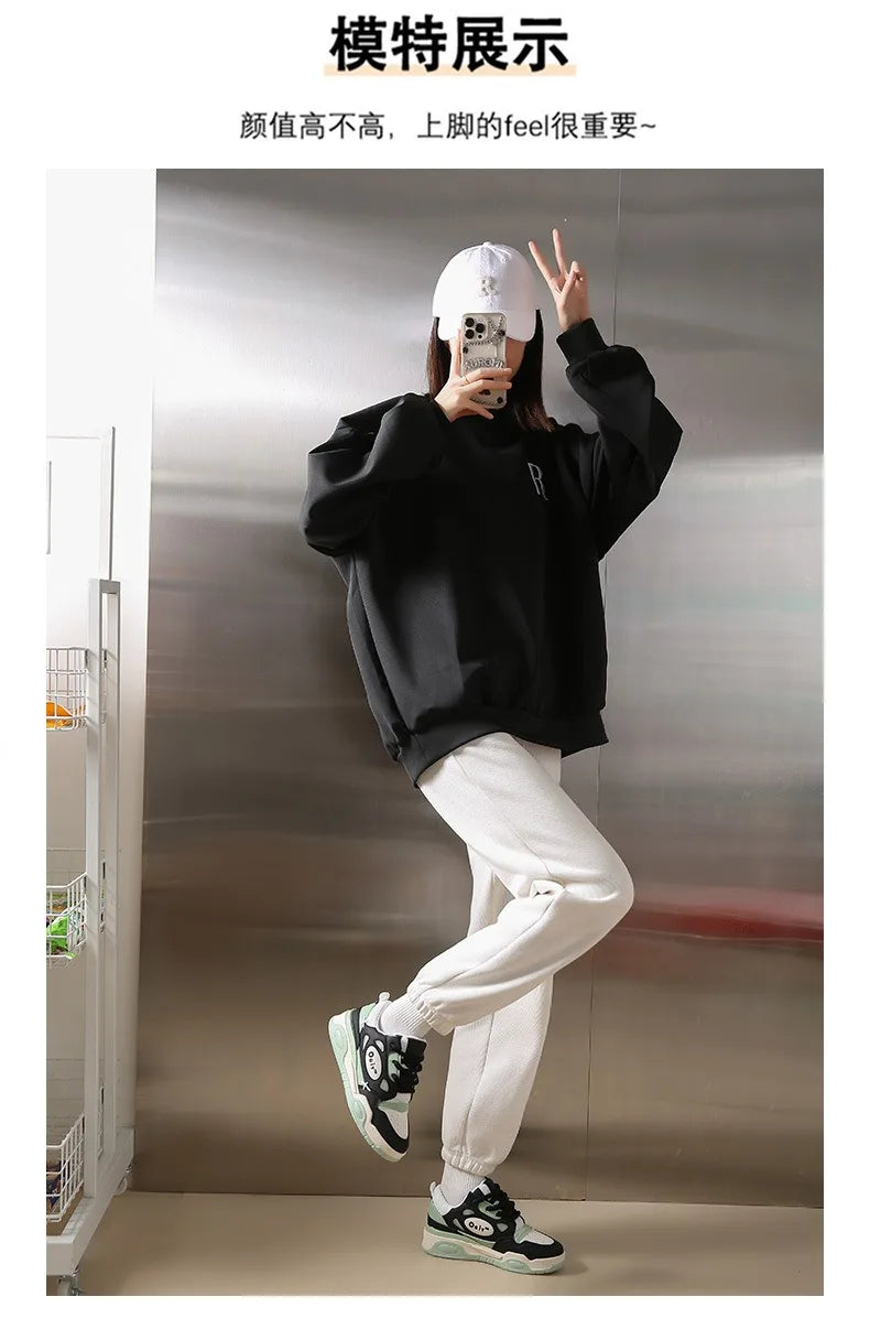 Zapatillas de deporte gruesas para hombre, zapatos de suela suave para correr, informales, de cuero de microfibra, transpirables, con plataforma aumentada de altura