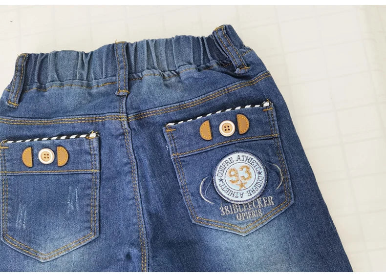 IENENS, pantalones vaqueros a la moda, pantalones largos de mezclilla para niño, pantalones vaqueros ajustados para niños, pantalones vaqueros rectos para niños pequeños de 5 a 13 años, primavera y otoño