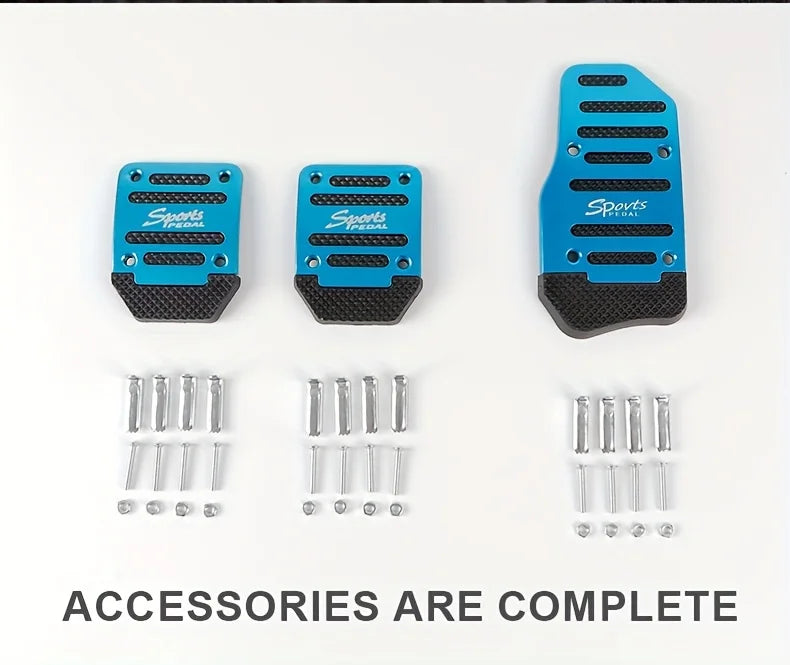 3 pedales de coche antideslizantes manuales: diseñado ergonómicos, duraderos, adecuados para acelerador, freno y transmisión manual.