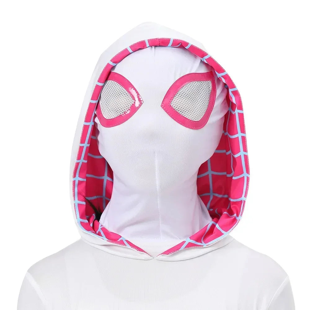 Disfraz de araña Gwen Stacy para niños y adultos, disfraz de Gwenstacy, mono de superhéroe, mono para mujeres y niñas, ropa de Halloween y Navidad, regalo