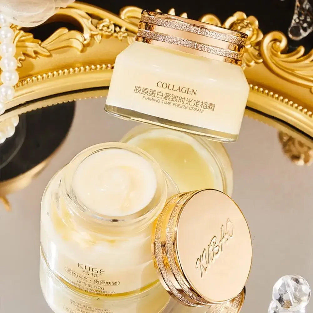 Crema facial de colágeno, crema reafirmante liftante, hidratante, iluminadora, reduce las arrugas y las líneas finas, ilumina los productos para la piel