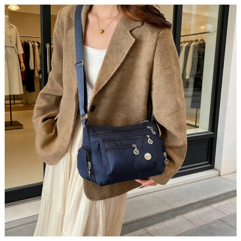 Bolso de mujer, bolso bandolera, bolso cuadrado pequeño de moda, mochila pequeña con múltiples compartimentos, bolso de hombro pequeño, bolso de mujer