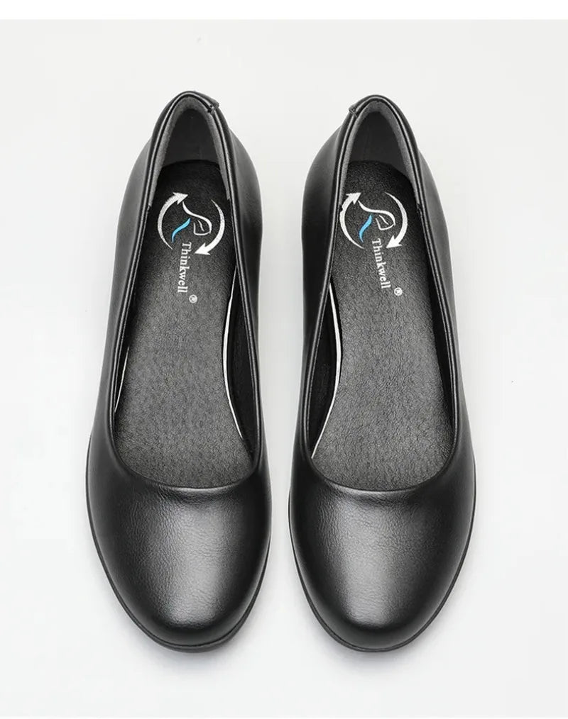 Zapatos De Mujer De suela blanda a la moda, Zapatos De trabajo cómodos para el trabajo, Zapatos De tacón grueso para Mujer, Zapatos antideslizantes De Mujer