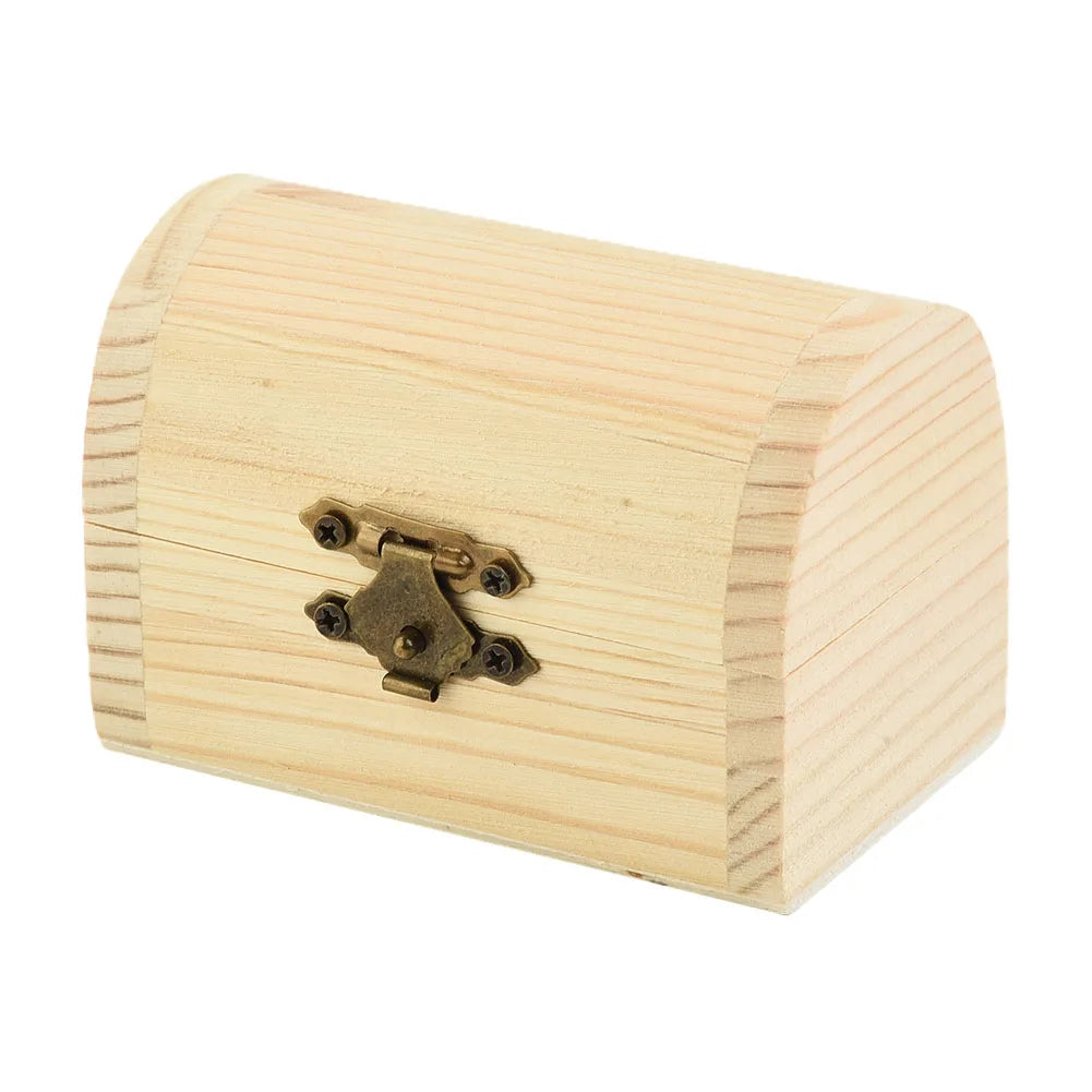 1x cajas de almacenamiento con bisagras arqueadas de madera lisa, caja de regalo artesanal, cajas de almacenamiento de cosméticos multifunción para joyería y artículos diversos para el hogar