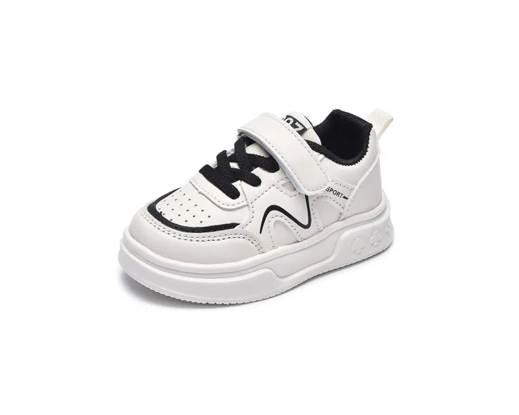 Zapatillas de deporte para estudiantes, suela gruesa y suave, zapatos de baloncesto para niños y niñas, antideslizantes, transpirables, moda 2025, zapatos para correr para niños con gancho y bucle