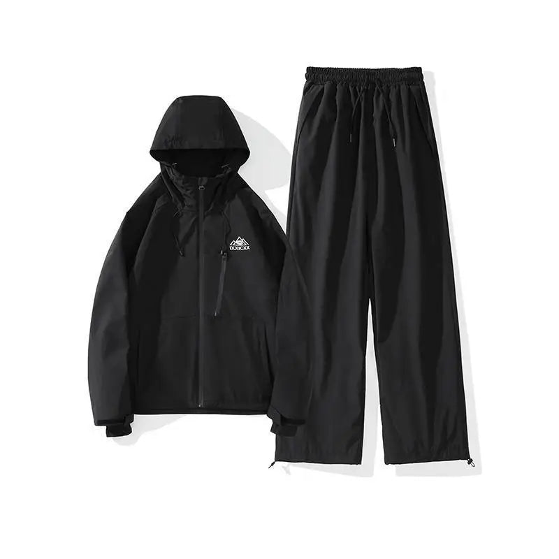 Traje de esquí de invierno para hombres y mujeres, conjunto de chaqueta y pantalones de esquí gruesos y cálidos impermeables para snowboard, ropa para exteriores, M-5XL