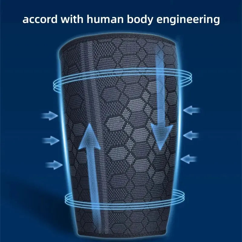Protector de muslos deportivo de nailon de punto de alta elasticidad, mallas de tensión muscular anticaída para ciclismo, baloncesto y fútbol