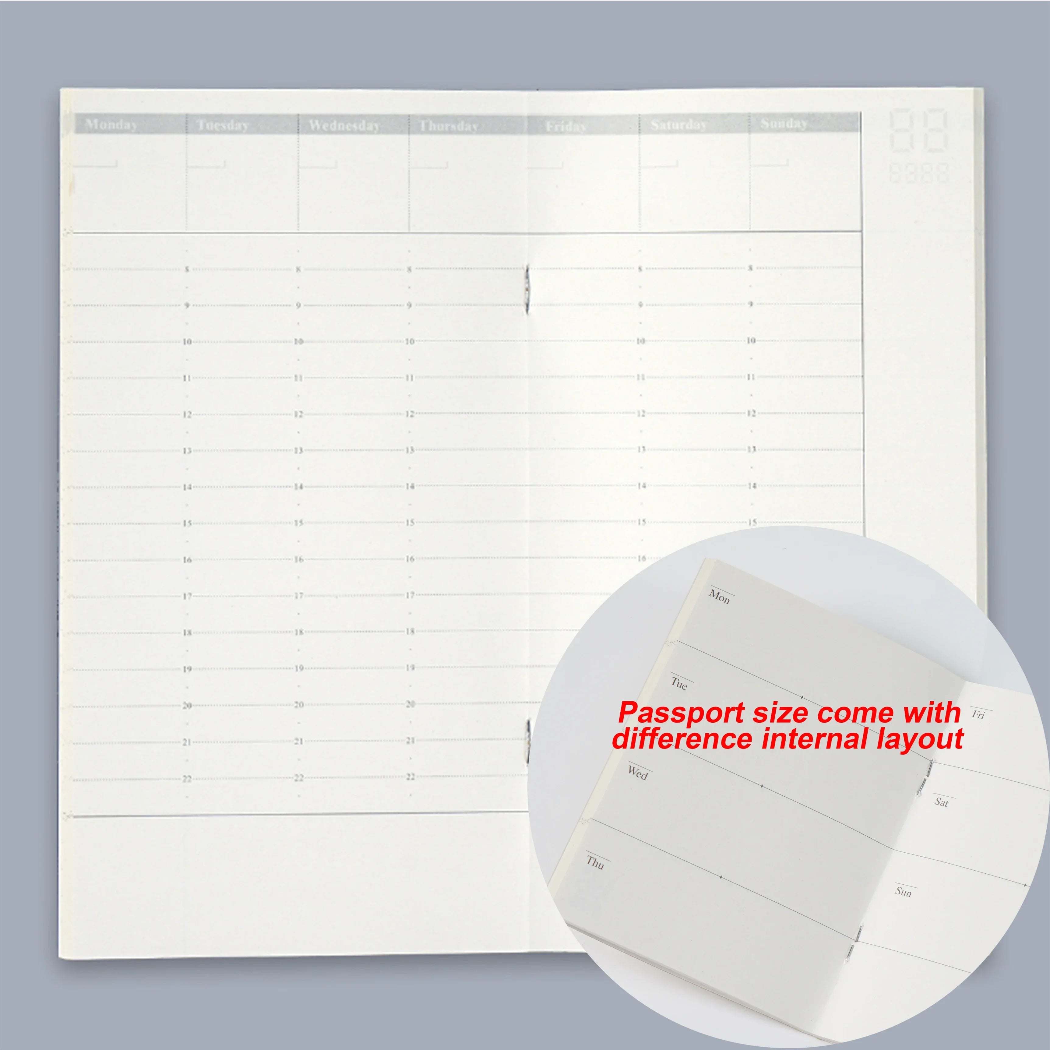 Moterm-insertos de repuesto para cuaderno de cuero TN hechos a mano, reemplazan los planificadores de núcleo interno, pasaporte estándar, tamaño A5, diarios de viajero