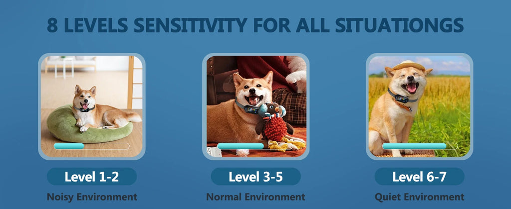 Collar de ladridos para perros, Collar contra la oscuridad para perros grandes, medianos y pequeños, Collar de ladridos inteligente, Collar de entrenamiento antiladridos recargable con 8 ajustes