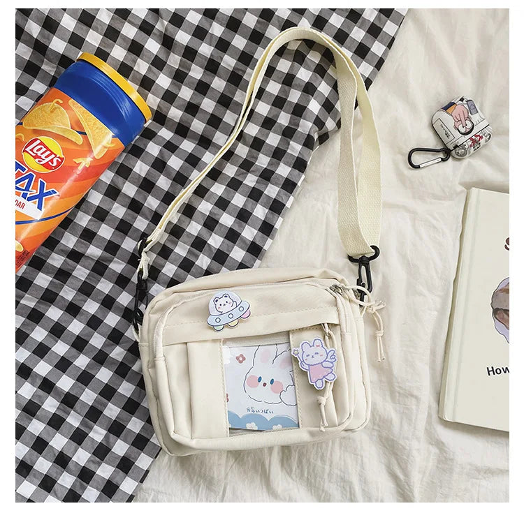 Nuevo Bolso Kawaii para niñas, novedad de 2024, Bolso transparente JK, Bolso cruzado pequeño para mujeres, bolsos y Bolsos de hombro, Bolso Itabag