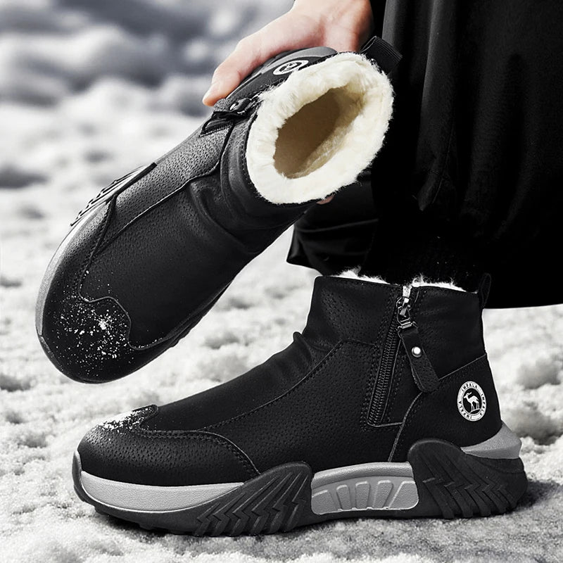 Botas de nieve de invierno, zapatillas para correr, Zapatos informales antideslizantes, impermeables, de caña alta, para viajes, escalada, senderismo, Zapatos para Hombre